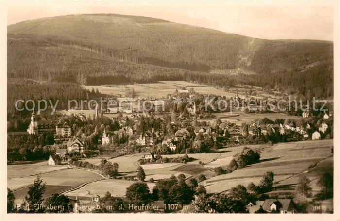 Bad Flinsberg Swieradow Zdroj PL Panorama mit dem Heufuder Isergebirge
