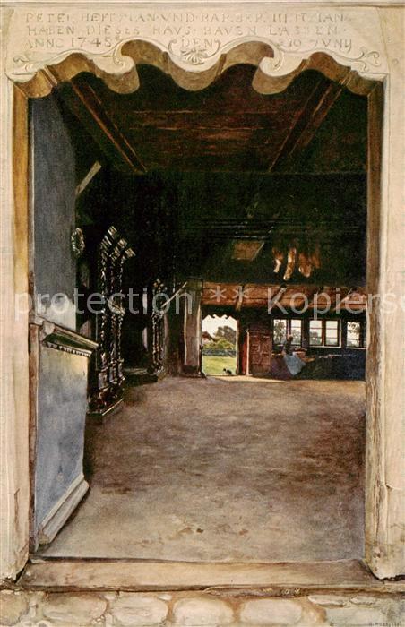 Curslack Hamburg Hufnerhaus C. Timm Kuenstlerkarte