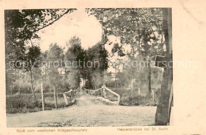 St Aurin Saint Aurin L Echelle-Saint-Aurin 80 Somme Hessenbruecke Westlicher Kri