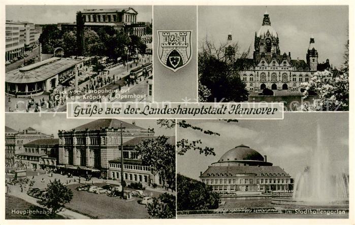 HANNOVER  CITY Cafe am Kroepcke und Opernhaus Hauptbahnhof Stadthallengarten