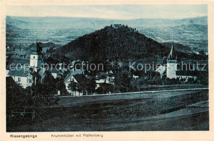 Krummhuebel Karpacz Riesengebirge PL Panorama mit Pfaffenberg