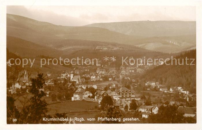 Krummhuebel Karpacz Riesengebirge PL Blick vom Pfaffenberg