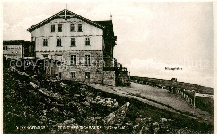 Riesengebirge Krkonose Karkonosze Prinz Heinrichbaude Mittagsteine