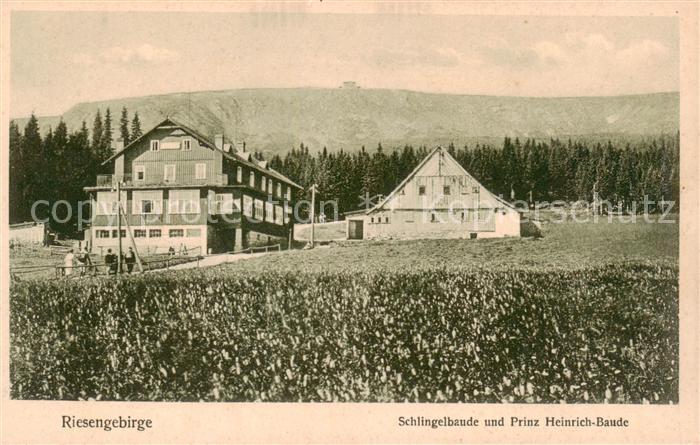 Riesengebirge Krkonose Karkonosze Schlingelbaude und Prinz Heinrich Baude