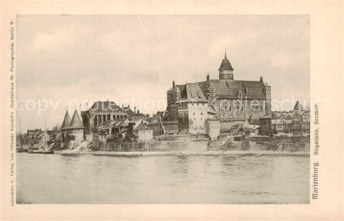 Marienburg  Westpreussen Malbork PL Nogatseite stromabwaerts
