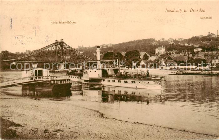 Loschwitz Dresden Elbe Koenig Albert Bruecke