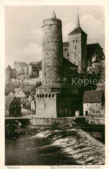 Bautzen Sachsen Alte Wasserkunst mit Spreewehr