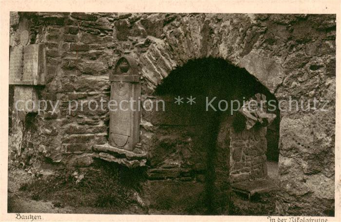 Bautzen Sachsen In der Nikolairuine