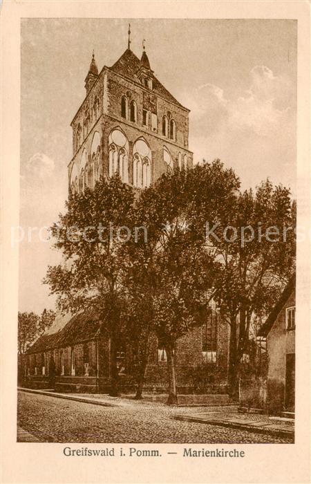 Greifswald Marienkirche Kuenstlerkarte