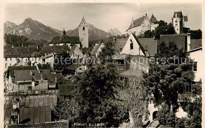 Fuessen Allgaeu Stadt und Schloss