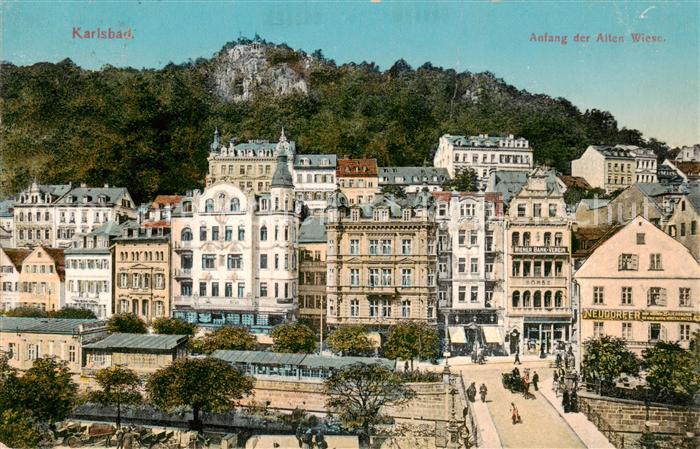Karlsbad Eger Karlovy Vary Anfang der Alten Wiese