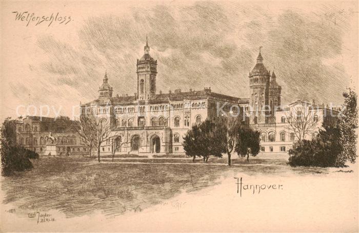 HANNOVER  CITY Welfenschloss Zeichnung