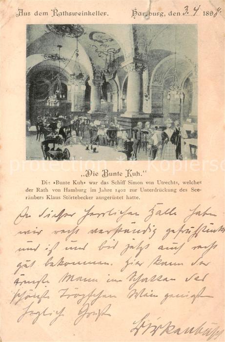 HAMBURG  CITY Aus dem Rathsweinkeller Die Bunte Kuh
