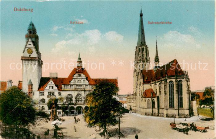 Duisburg  Ruhr Rathaus Salvatorkirche