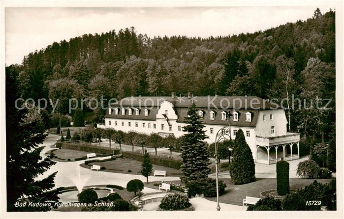 Bad Kudowa Kudowa-Zdroj Niederschlesien PL Kuranlagen und Schloss