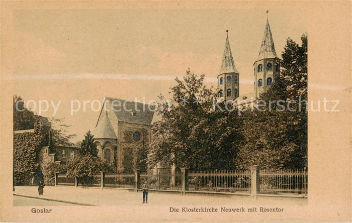 GOSLAR Harz Niedersachsen Klosterkirche Neuwerk mit Rosentor