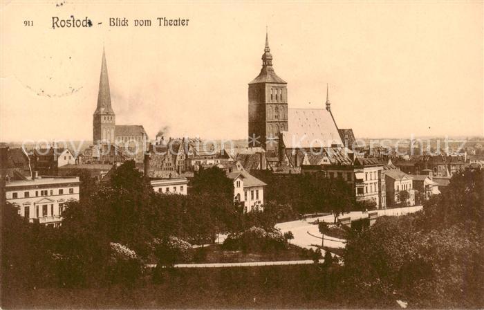 ROSTOCK CITY Blick vom Theater