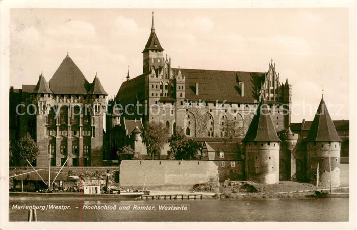 Marienburg  Westpreussen Malbork PL Hochschloss und Remter Westseite