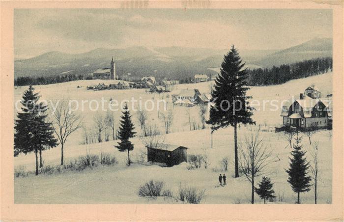 Mittel-Schreiberhau Szklarska Poreba Riesengebirge PL Winterpanorama
