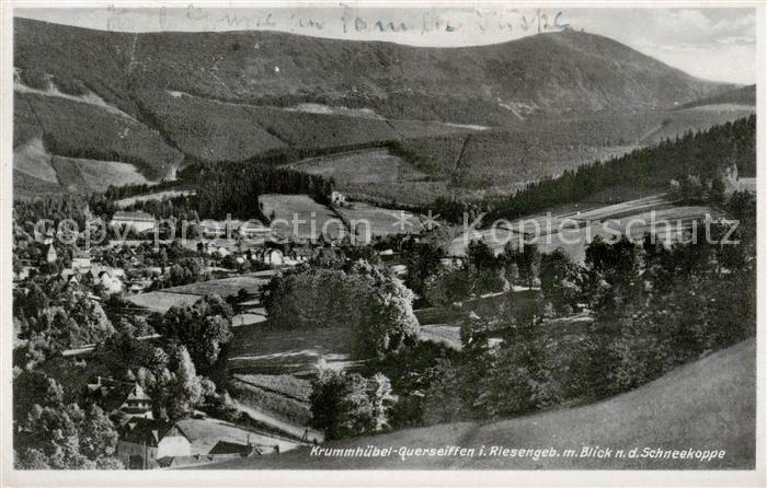 Querseiffen Krummhuebel Karpacz Riesengebirge PL mit Blick zur Schneekoppe