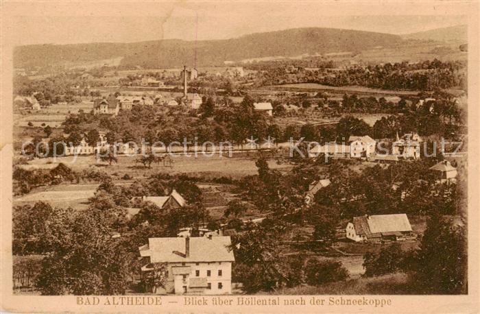 Bad Altheide Polanica-Zdrój Blick ueber Hoellental nach der Schneekoppe