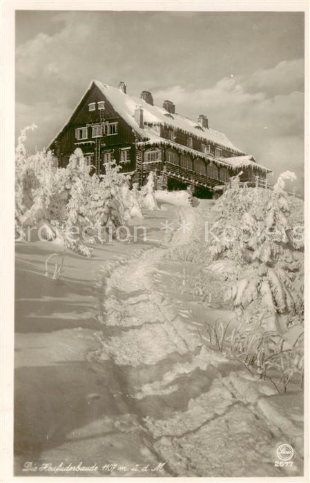 Heufuderbaude Isergebirge CZ Wintermotiv