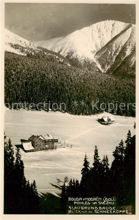Schneekoppe Snezka CZ Blaugrundbaude Panorama