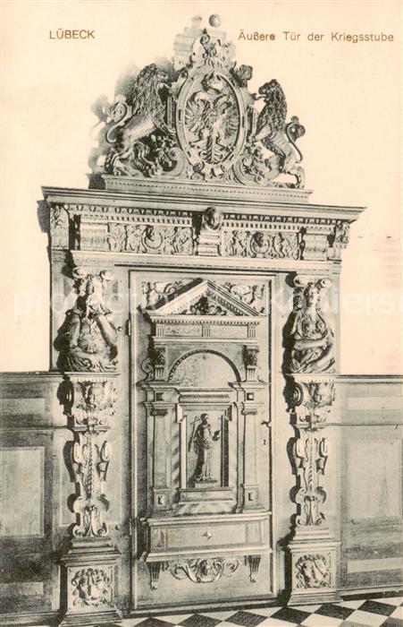 LueBECK  CITY aeussere Tuer der Kriegsstube