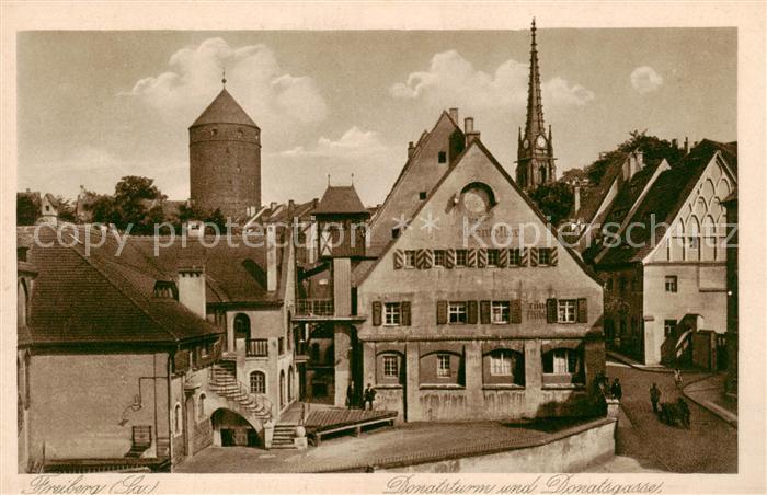 Freiberg  Sachsen Donatsturm und Donatsgasse