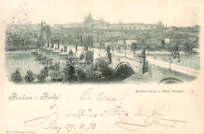 Prag  Prahy Prague Karluv most a Mala Strana