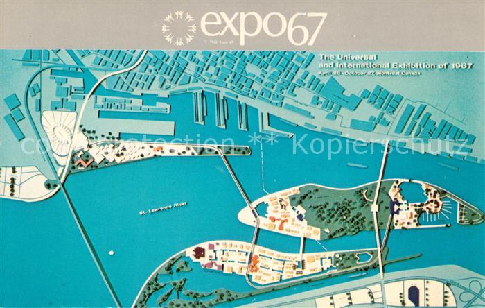 Exposition Universelle Internationale Montreal 1967 Vue d ensemble du site de l'