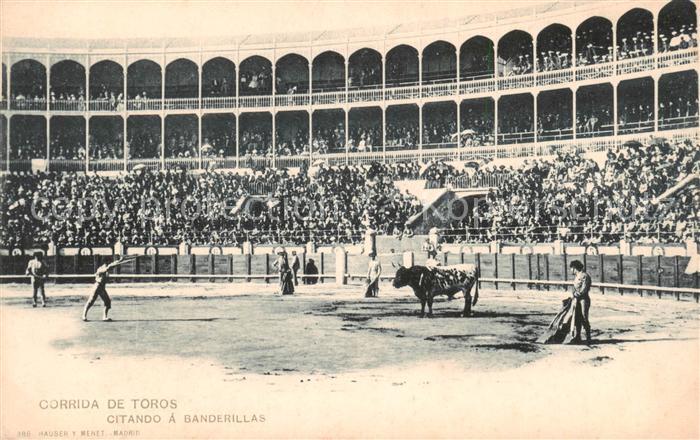 Corrida de Toros Stierkampf Bullfight Citando Banderillas