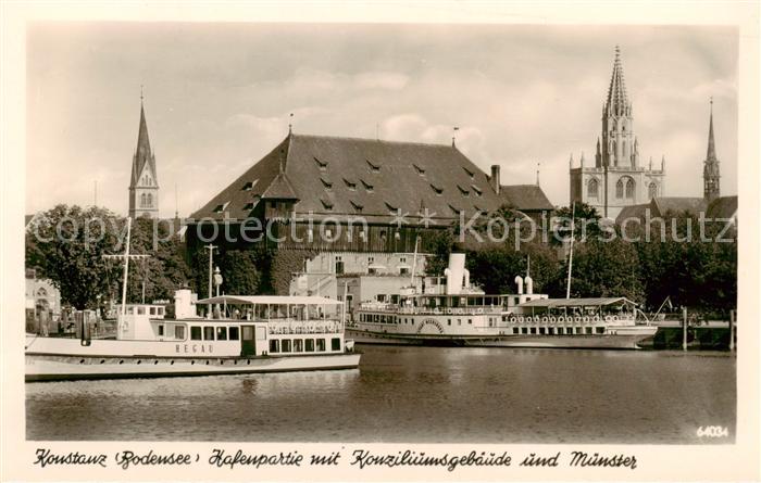 Hafenanlagen Konstanz Hafenpartie Konziliumsgebaeude Muenster