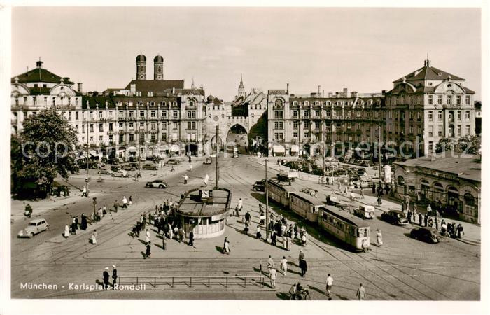 Strassenbahn Tramway-- Muenchen Karlsplatz Rondell