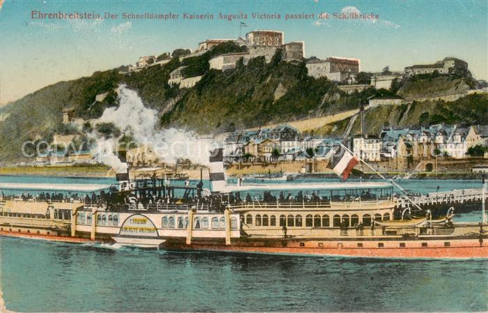 Dampfer Seitenrad Ehrenbreitstein Schnelldampfer Kaiserin