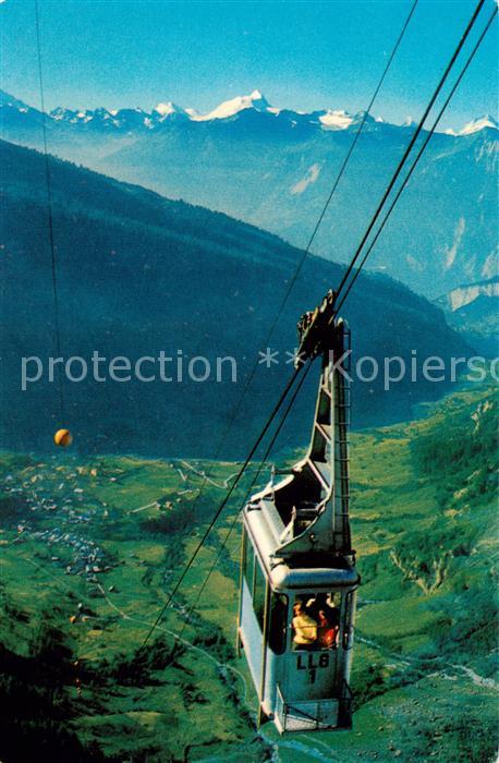 Seilbahn Cable-Car Telepherique Leukerbad-Gemmipass