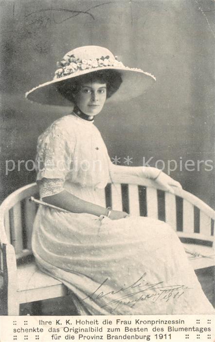 Adel Preussen Brandenburg 1911 Kronprinzessin