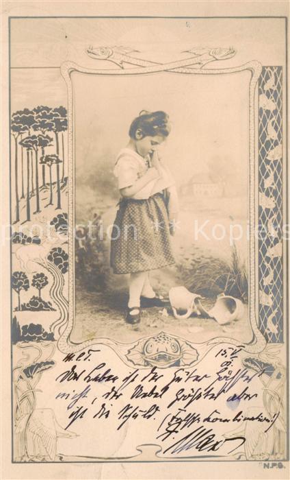 Verlag NPG Nr. Serie 39 NR. IX Maedchen Vase