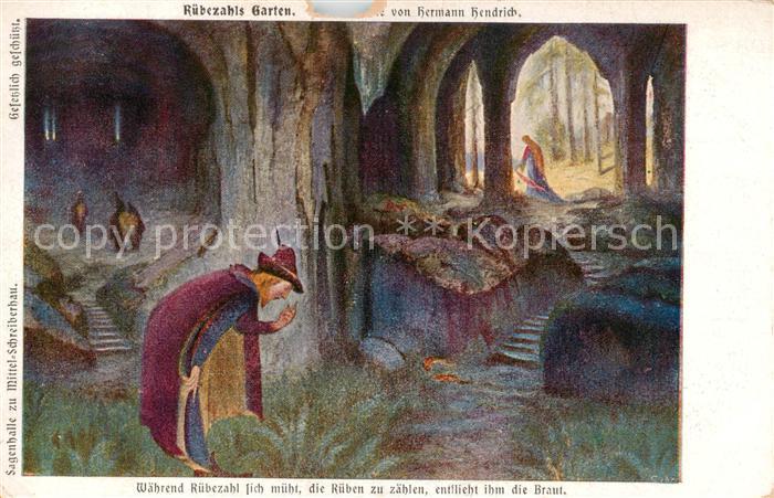 Maerchen Sagen fairy tale conte Ruebezahls Garten Hermann Hendrich