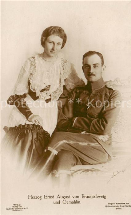 Adel Braunschweig Herzog Ernst August und Gemahlin