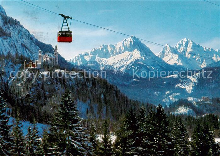 Seilbahn Cable-Car Telepherique Tegelbergbahn Koenigsschloesser Schwangau