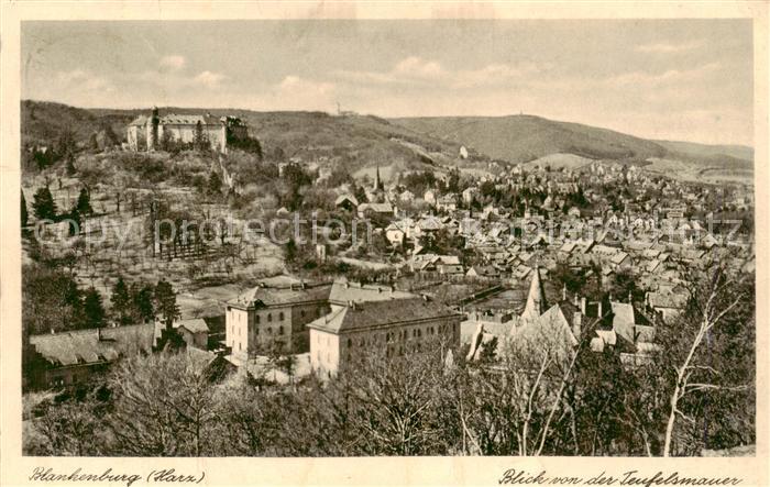 Blankenburg Harz Blick von der Teufelsmauer