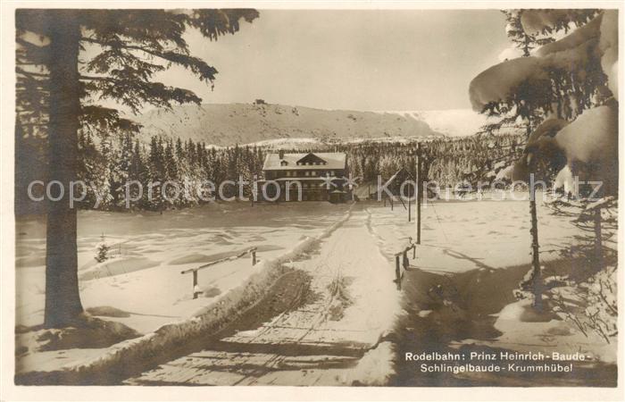 Krummhuebel Karpacz Riesengebirge PL Rodelbahn Prinz Heinrich Baude Schlingelbau