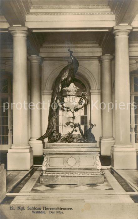 Herrenchiemsee Bayern Kgl Schloss Herrenchiemsee Vestibuel Der Pfau