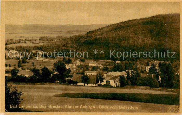Bad Langenau Niederschlesien PL Glatzer Gebirge Blick vom Belvedere