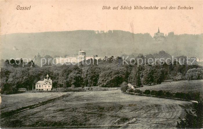 Cassel Kassel Schloss Wilhelmshoehe mit Herkules