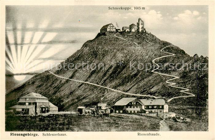 Riesengebirge Krkonose Karkonosze Schlesierhaus Riesenbaude
