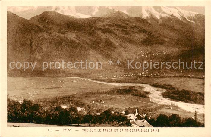 Passy Bonneville 74 Haute-Savoie Vue sur le Fayet et Saint Gervais les Bains
