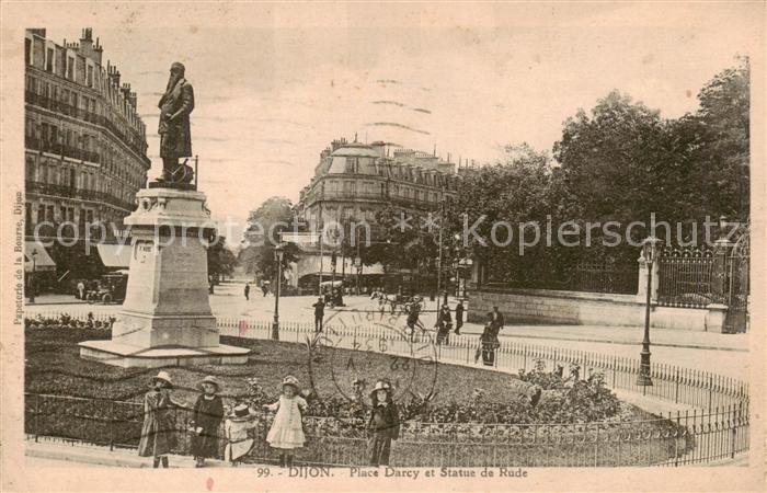Dijon 21 Cote-d Or Place Darcy et Statue de Rude