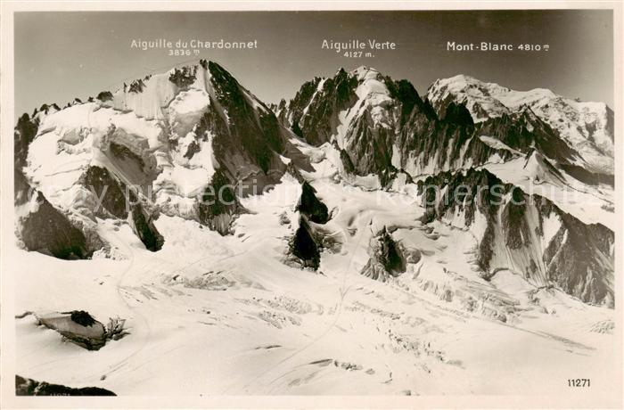 Mont-Blanc  4807m 74 Haute-Savoie Aiguille du Chardonnet et Aiguille Verte